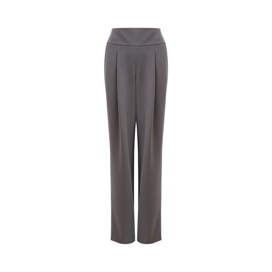 Lardini Chic Gray Wool Trousers for Sophisticated Style Lardini Dim Gray