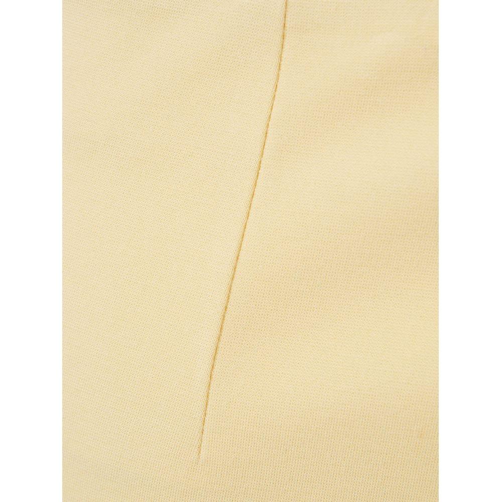 Lardini Yellow Viscose Midi Skirt