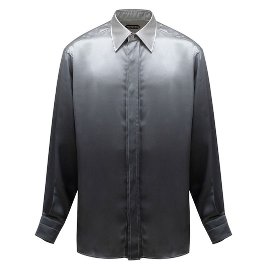 Tom Ford Gray Silk Shirt 1728,42,67397976224,Clothing,Gray,IT40 | M,Men,Men - Clothing,New with tags,Shirts - Men - Clothing,Tom Ford Tom Ford TO-8864662-42