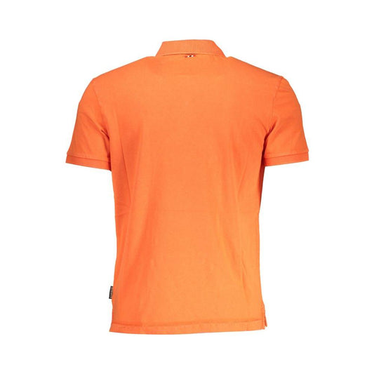 Napapijri Red Cotton Men Polo Shirt Napapijri Coral