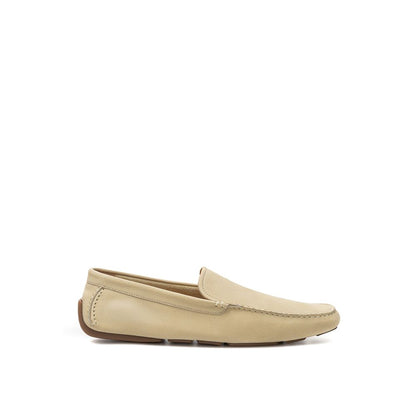 Bally Beige Leather Moccassin 1728,67397976224,Bally,Beige,EU40/US7,EU41/US8,EU43/US10,Flats - Shoes,Men,Men - Shoes,Moccassins - Flats - Shoes,New with tags,Shoes