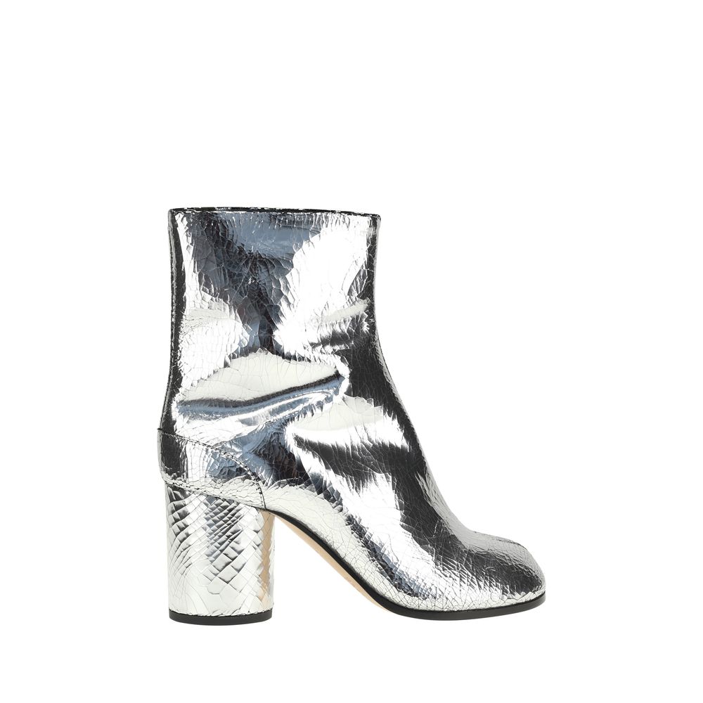 Margiela Gray Calf Leather Bos Taurus Ankle Boots