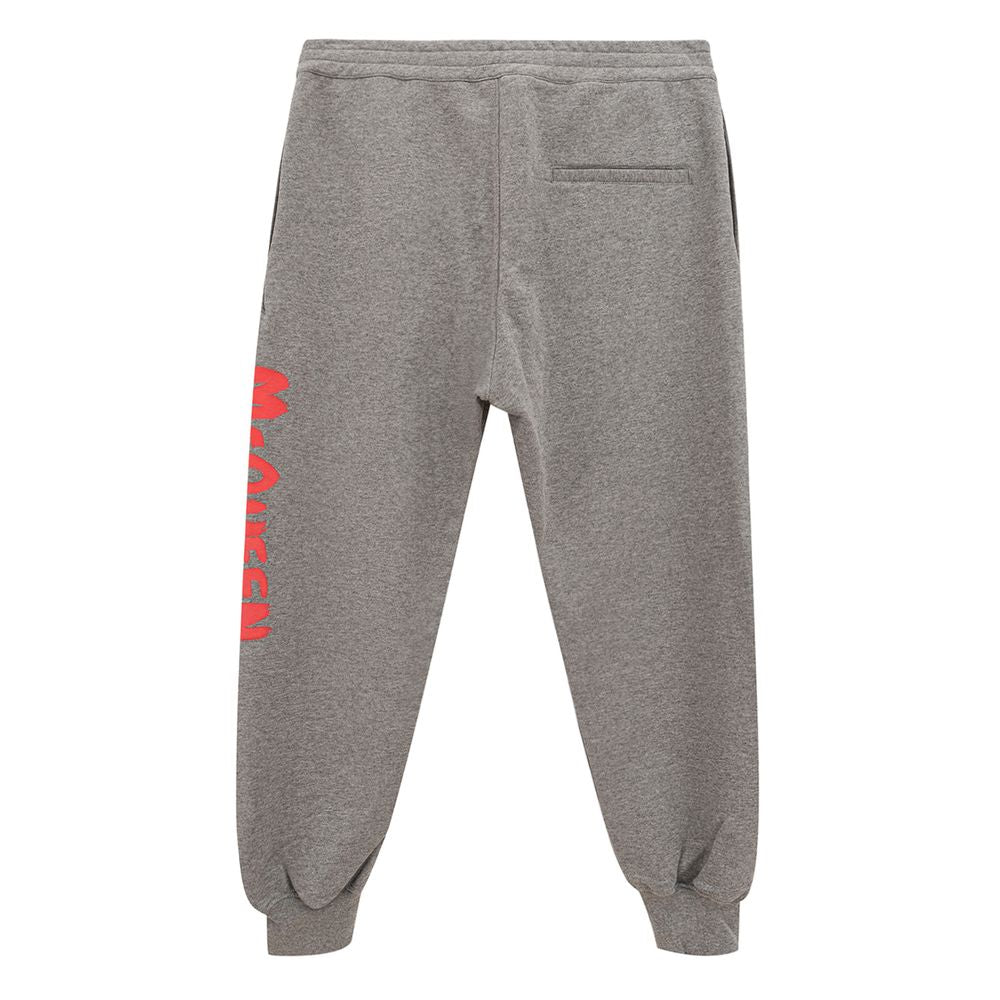 بنطلون أنيق رمادي اللون من مزيج القطن من ألكسندر ماكوين