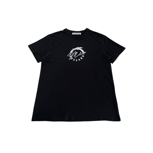 Trussardi Beachwear Black Cotton T-Shirt