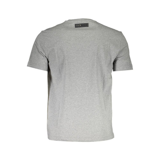 Plein Sport Gray Cotton Men T-Shirt