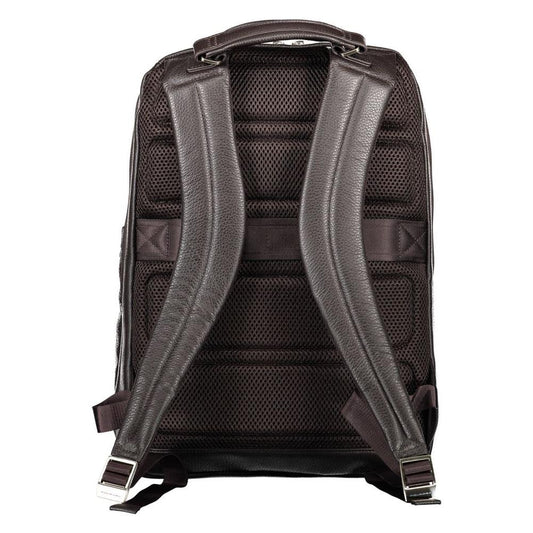 Piquadro Brown Leather Men Backpack