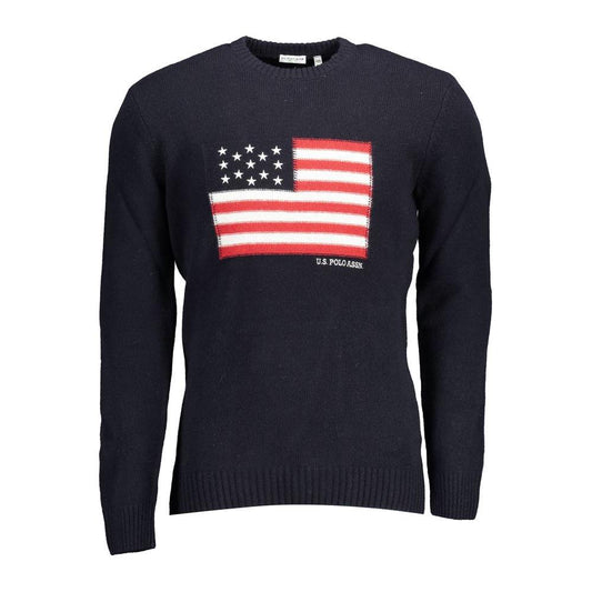 U.S. POLO ASSN. Blue Wool Men Sweater U.S. POLO ASSN. Dark Slate Gray