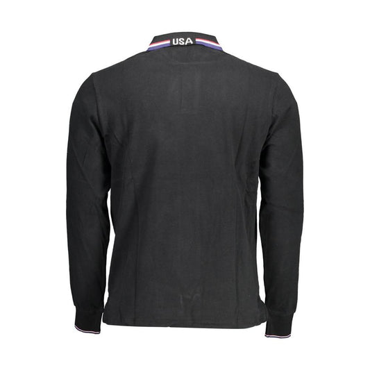 U.S. POLO ASSN. Black Cotton Men Polo Shirt