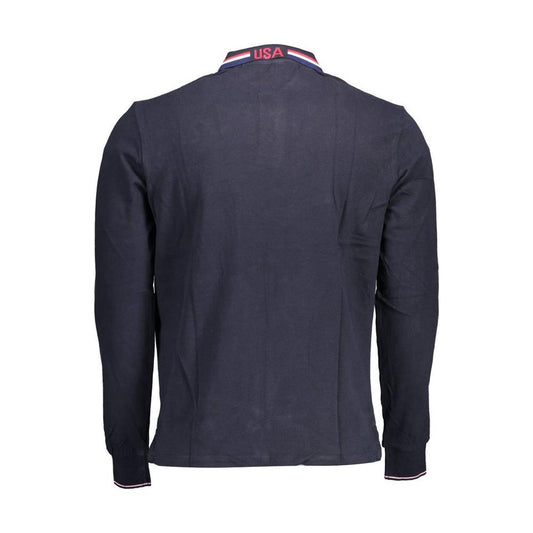 U.S. POLO ASSN. Blue Cotton Men Polo Shirt