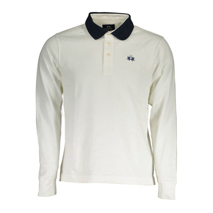 La Martina White Cotton Mens Polo Shirt