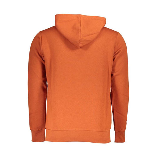 U.S. Grand Polo Elegant Bronze Hooded Sweatshirt with Embroidery U.S. Grand Polo Chocolate