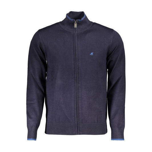 U.S. Grand Polo Classic Blue Zip Cardigan with Contrast Details U.S. Grand Polo Dark Slate Gray