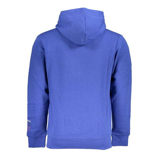 U.S. Grand Polo Chic Blue Hooded Fleece Sweatshirt with Embroidery U.S. Grand Polo Slate Blue
