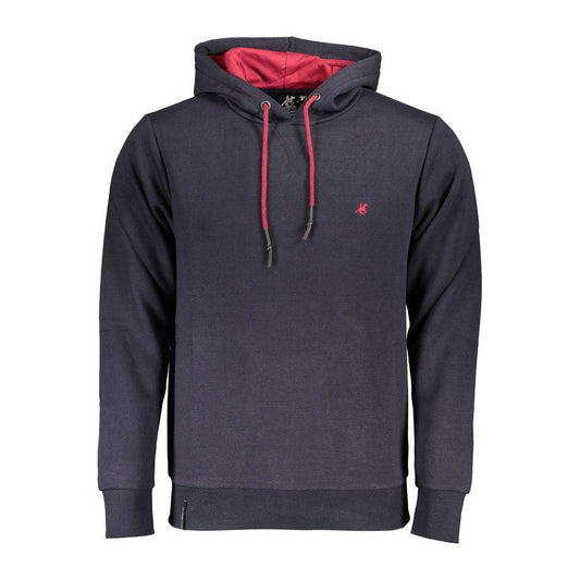 U.S. Grand Polo Blue Hooded Sweatshirt with Embroidery U.S. Grand Polo Dark Slate Gray