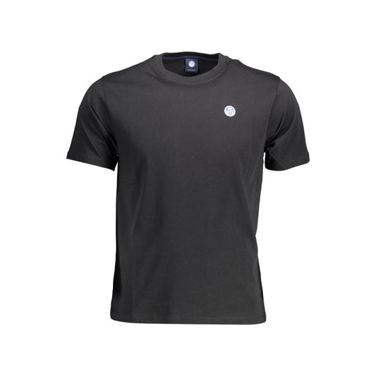 North Sails Black Cotton Men T-Shirt