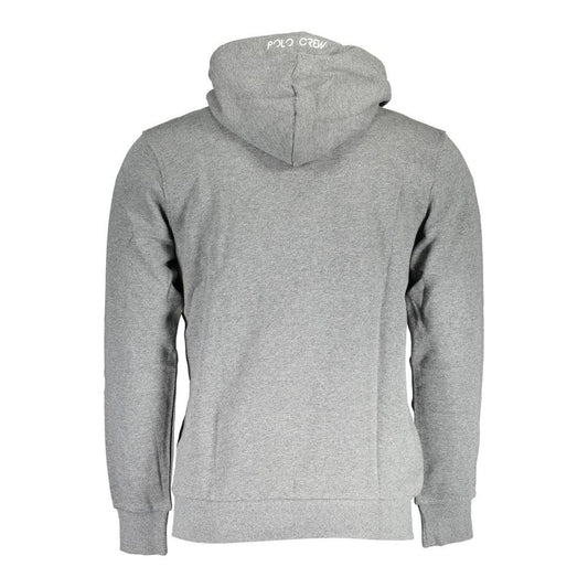 La Martina Gray Cotton Men Sweater