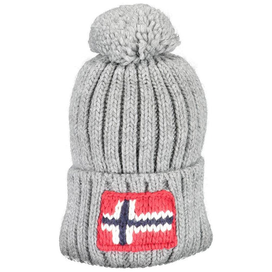 Napapijri Gray Acrylic Men Hat Napapijri Gray