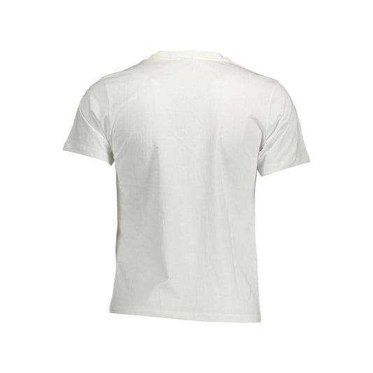 North Sails White Cotton Men T-Shirt North Sails Light Gray