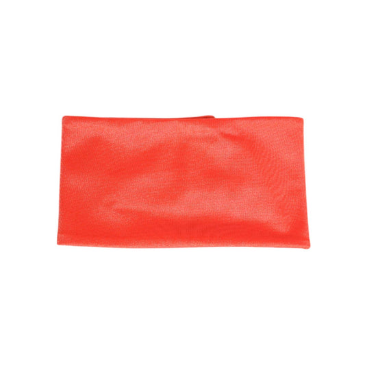 Dolce & Gabbana Orange Nylon Stretch Women Neck Warmer Scarf Dolce & Gabbana