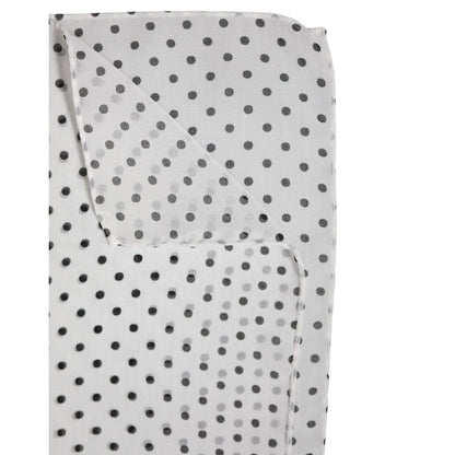 Dolce & Gabbana White Polka Dots Polyester Wrap Shawl Scarf