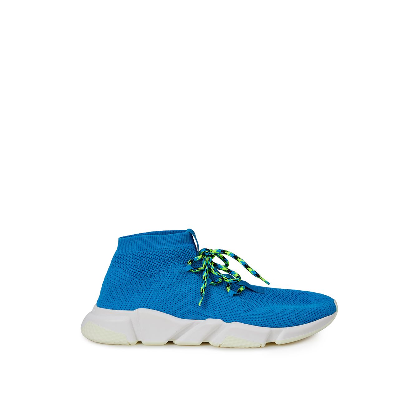 حذاء رياضي رجالي من القطن باللون الأزرق الفاخر من Balenciaga