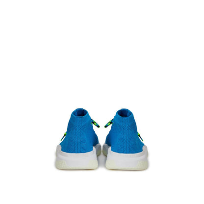 حذاء رياضي رجالي من القطن باللون الأزرق الفاخر من Balenciaga