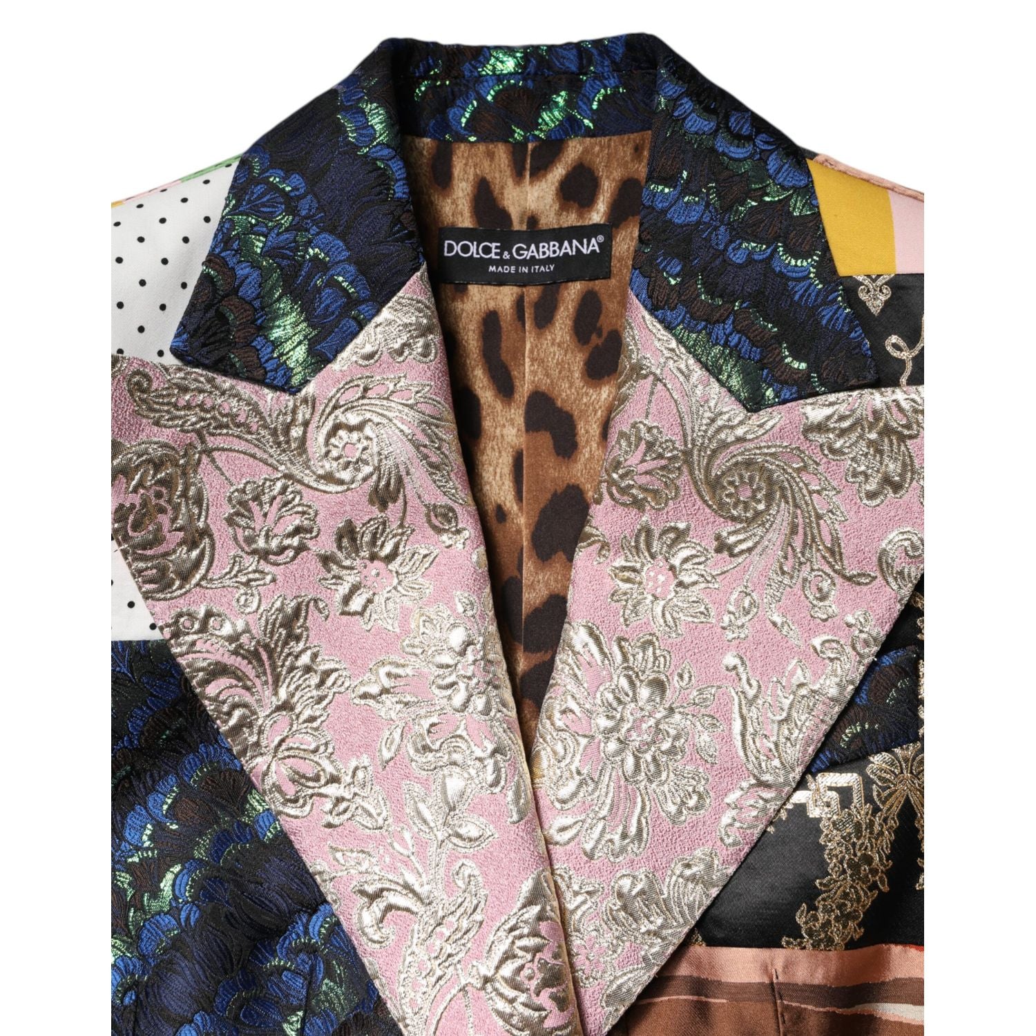 Dolce & Gabbana Multicolor Floral Patchwork Jacquard Jacket