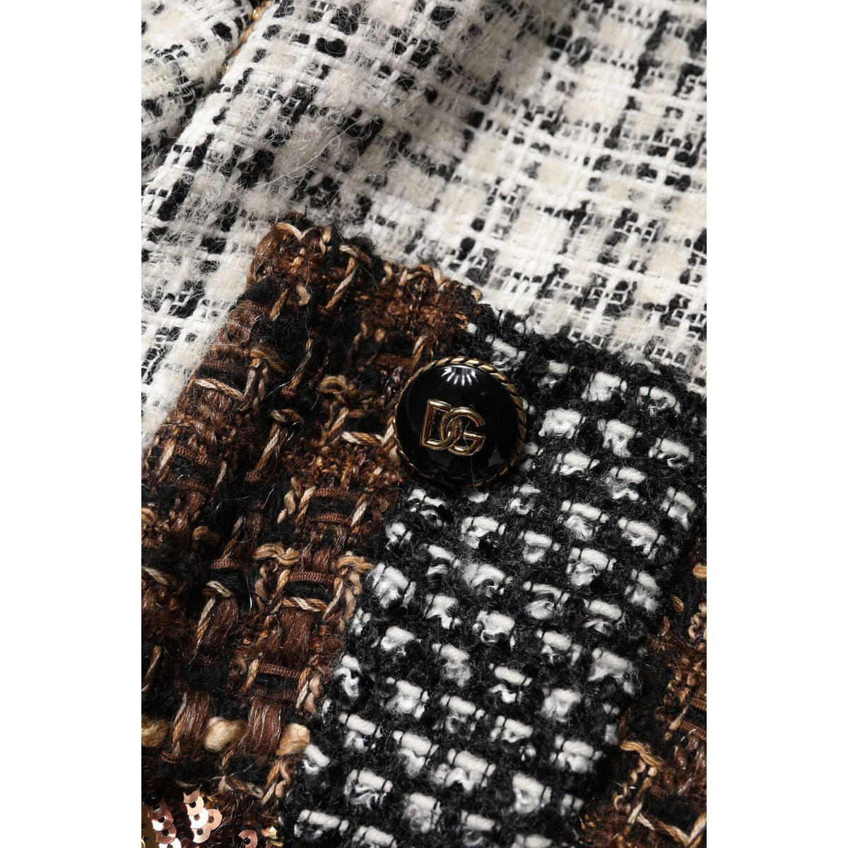Dolce & Gabbana Multicolor Patchwork Button Down Jacket