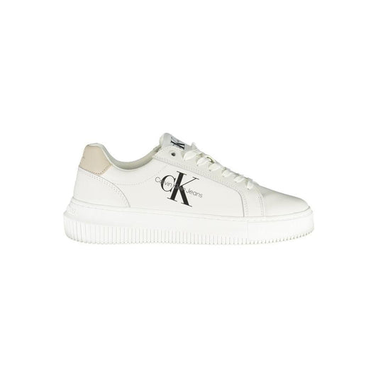 Calvin Klein Chic White Lace-Up Sneakers with Contrast Details 1728,67403481248,Calvin Klein,EU40/US10,New with tags,Shoes,Sneakers - Women - Shoes,White,Women,Women - Shoes Calvin Klein CA-25025-EU40/US10
