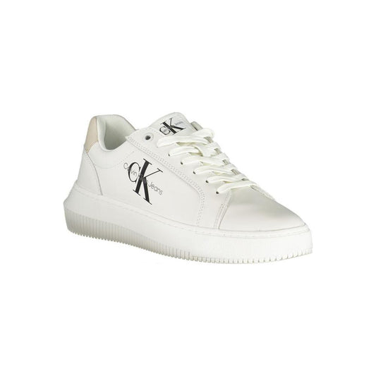 Calvin Klein Chic White Lace-Up Sneakers with Contrast Details 1728,67403481248,Calvin Klein,EU40/US10,New with tags,Shoes,Sneakers - Women - Shoes,White,Women,Women - Shoes Calvin Klein CA-25025-EU40/US10