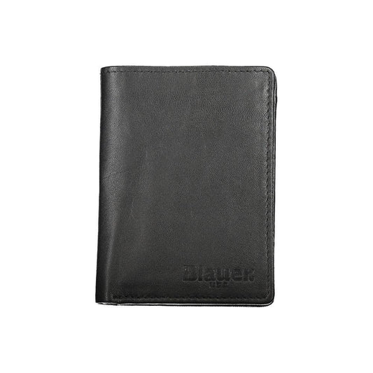 BlauerBlauer Elegant Black Leather Dual Compartment Wallet1728,67403481248,Black,Blauer,Men,New with tags,Wallets - Men - Bags