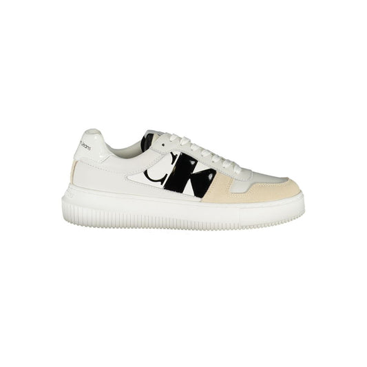 Calvin Klein Elegant White Lace-Up Sneakers with Contrast Detail 1728,67403481248,Calvin Klein,EU40/US10,New with tags,Shoes,Sneakers - Women - Shoes,White,Women,Women - Shoes Calvin Klein CA-28516-EU40/US10