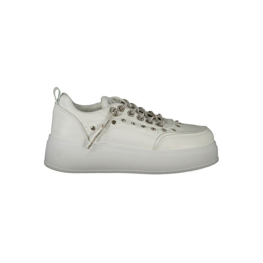 Laura Biagiotti White Polyester Athletic Sneakers