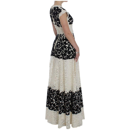 Dolce & Gabbana Floral Lace Ricamo Long Ball Maxi Dress Dolce & Gabbana