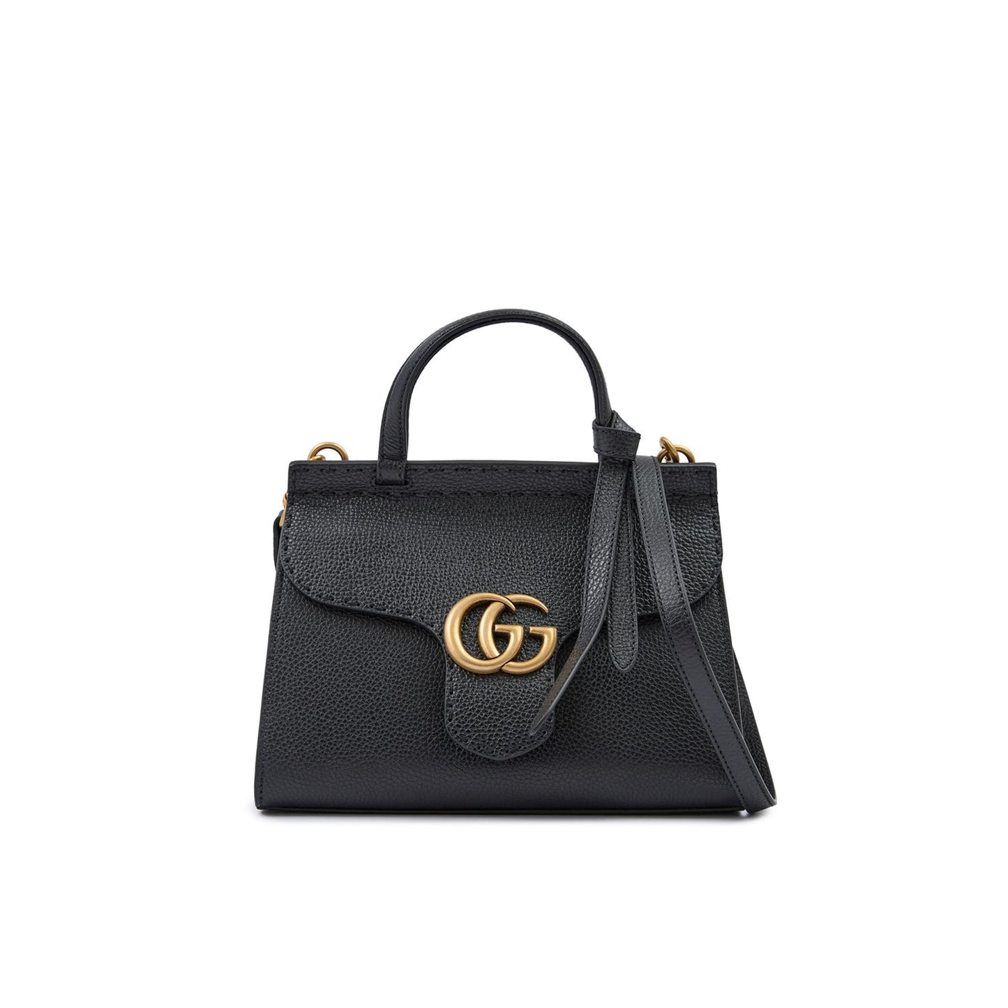 Gucci Black Leather GG Marmont Handbag Gucci