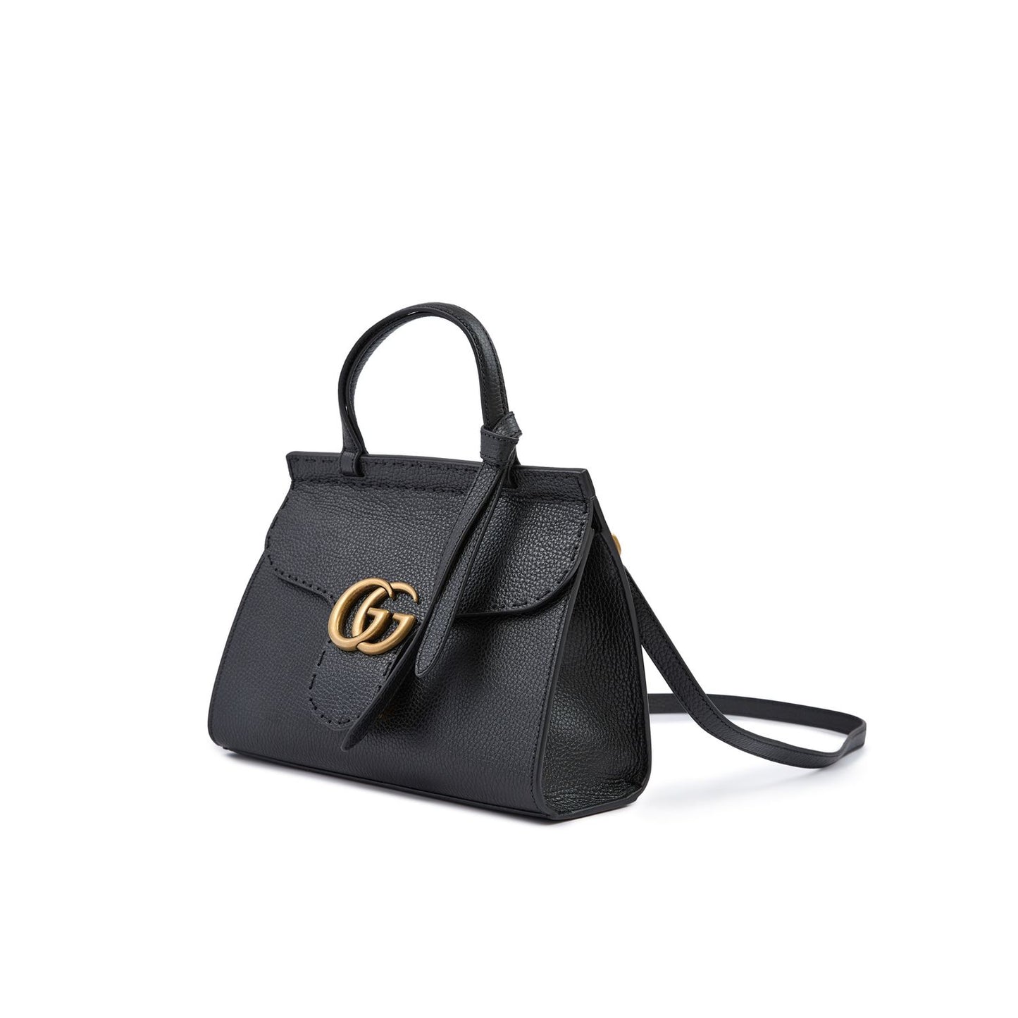 Gucci Black Leather GG Marmont Handbag Gucci