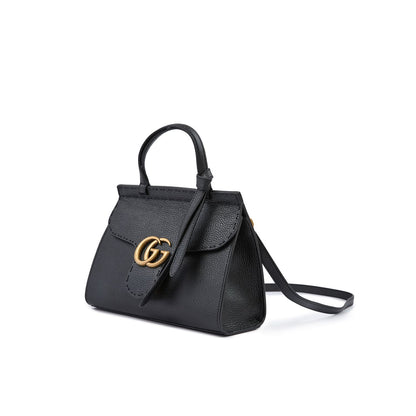 Gucci Black Leather GG Marmont Handbag Gucci