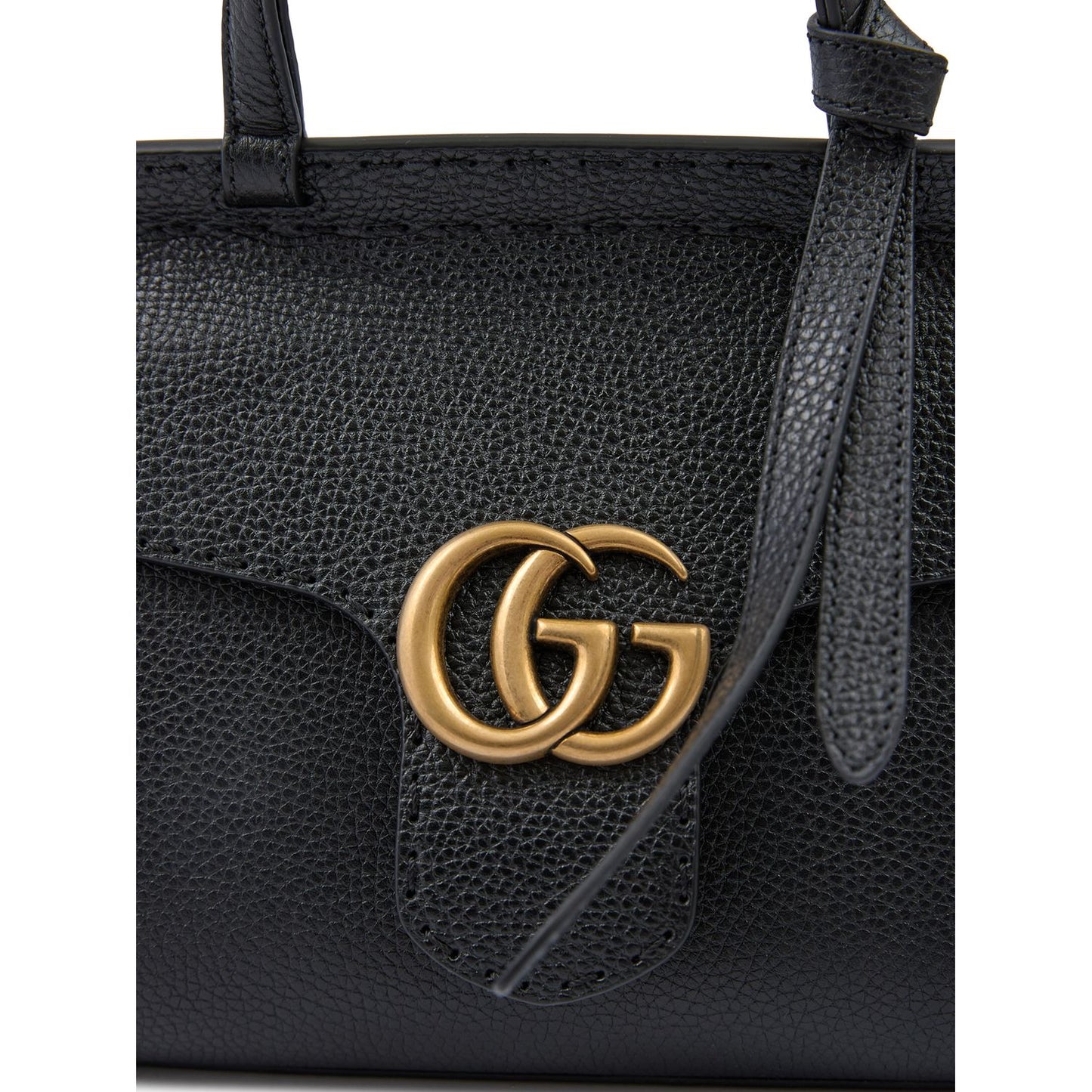 Gucci Black Leather GG Marmont Handbag Gucci