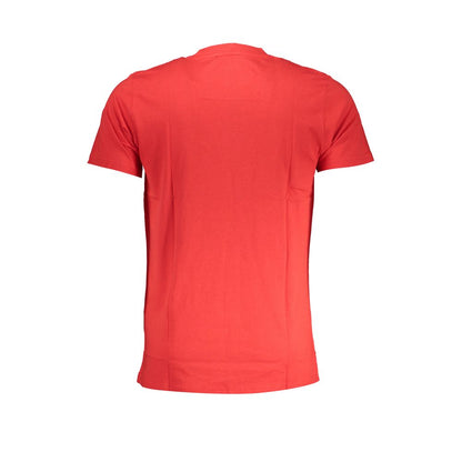 Cavalli Class Rosso Cotton Men T-Shirt