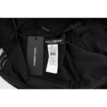 Dolce & Gabbana Black Floral Lace Long Ball Maxi Dress Dolce & Gabbana