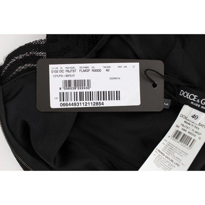 Dolce & Gabbana Black Floral Lace Long Ball Maxi Dress Dolce & Gabbana