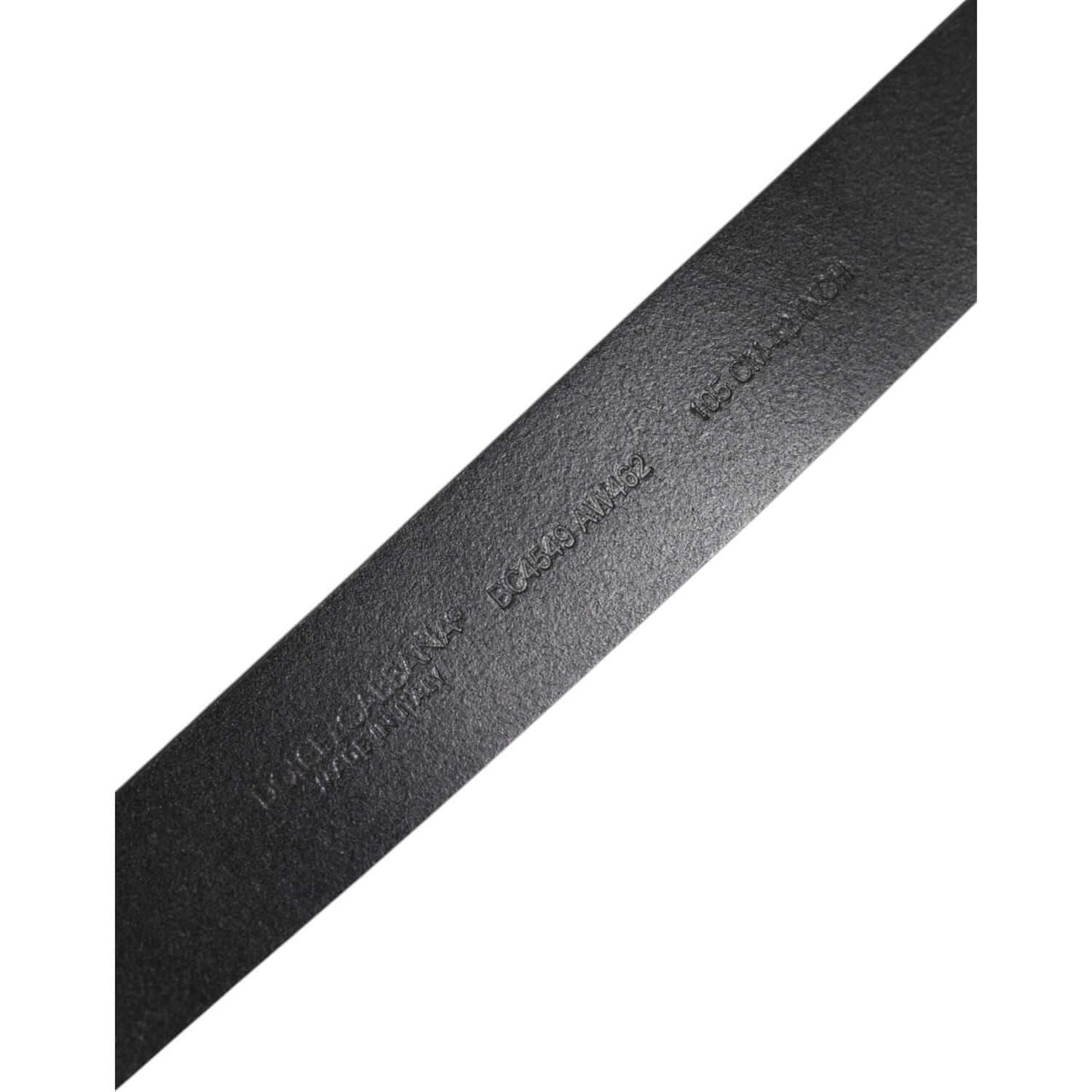 Dolce & Gabbana Black Classic Leather Metal Buckle Belt