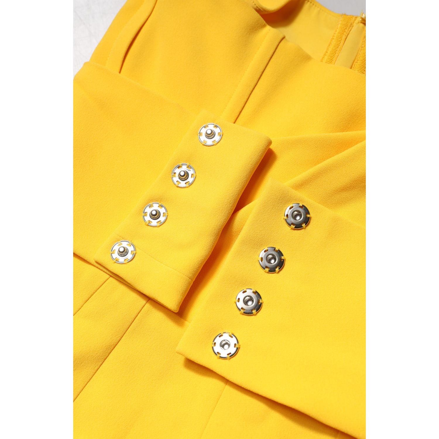 Dolce & Gabbana Yellow One Shoulder Side Slit Midi Dress