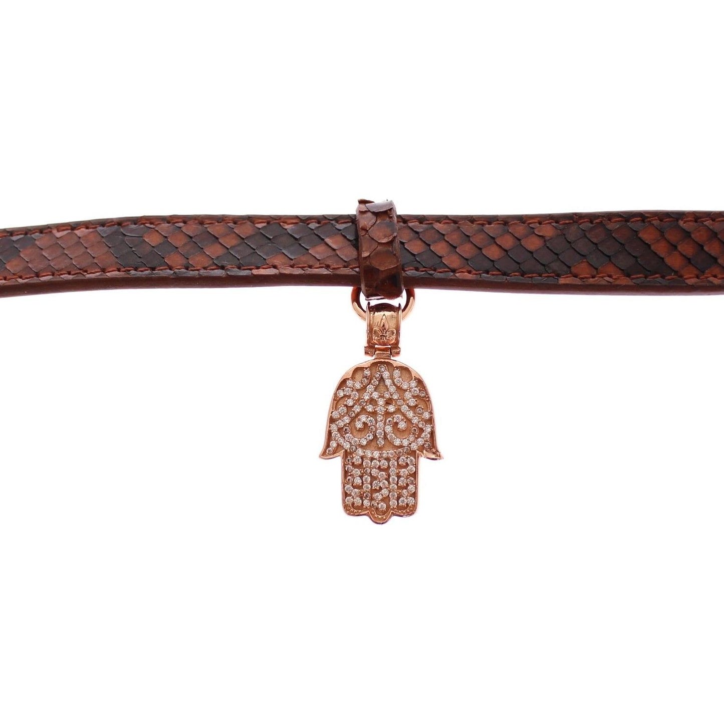 Nialaya CZ Hamsa Eye 18K Gold 925 Silver Bracelet Nialaya