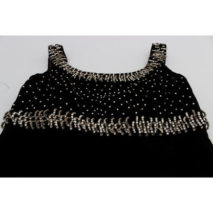 Dolce & Gabbana Brown Velvet Crystal Sheath Gown Dress Dolce & Gabbana