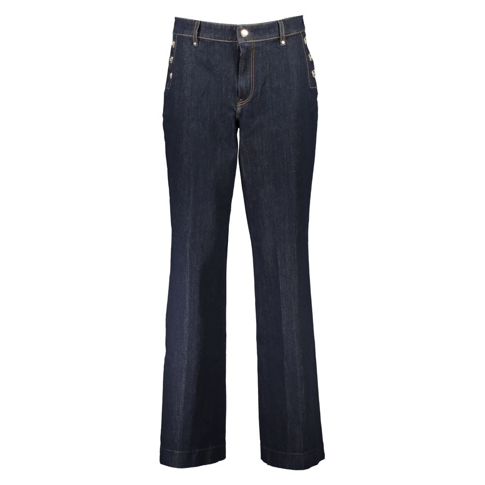 Guess Jeans Blue Cotton Flared Jeans Guess Jeans