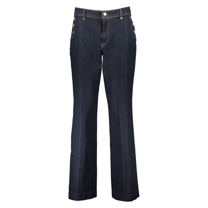 Guess Jeans Blue Cotton Flared Jeans Guess Jeans