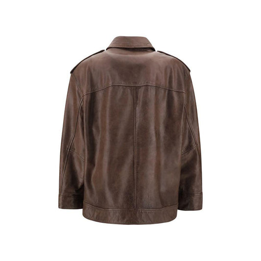 PINKOPINKO Leather Jacket1728,72470364320,Brown,Jackets & Coats - Women - Clothing,M,New with tags,PINKO,S,Women