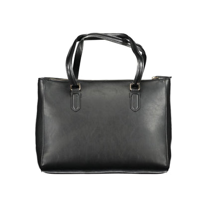 Mario Valentino Black Polyurethane Women Handbag