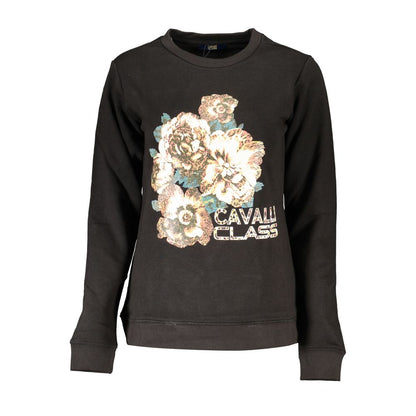 Cavalli Class Black Cotton Sweatshirt Cavalli Class